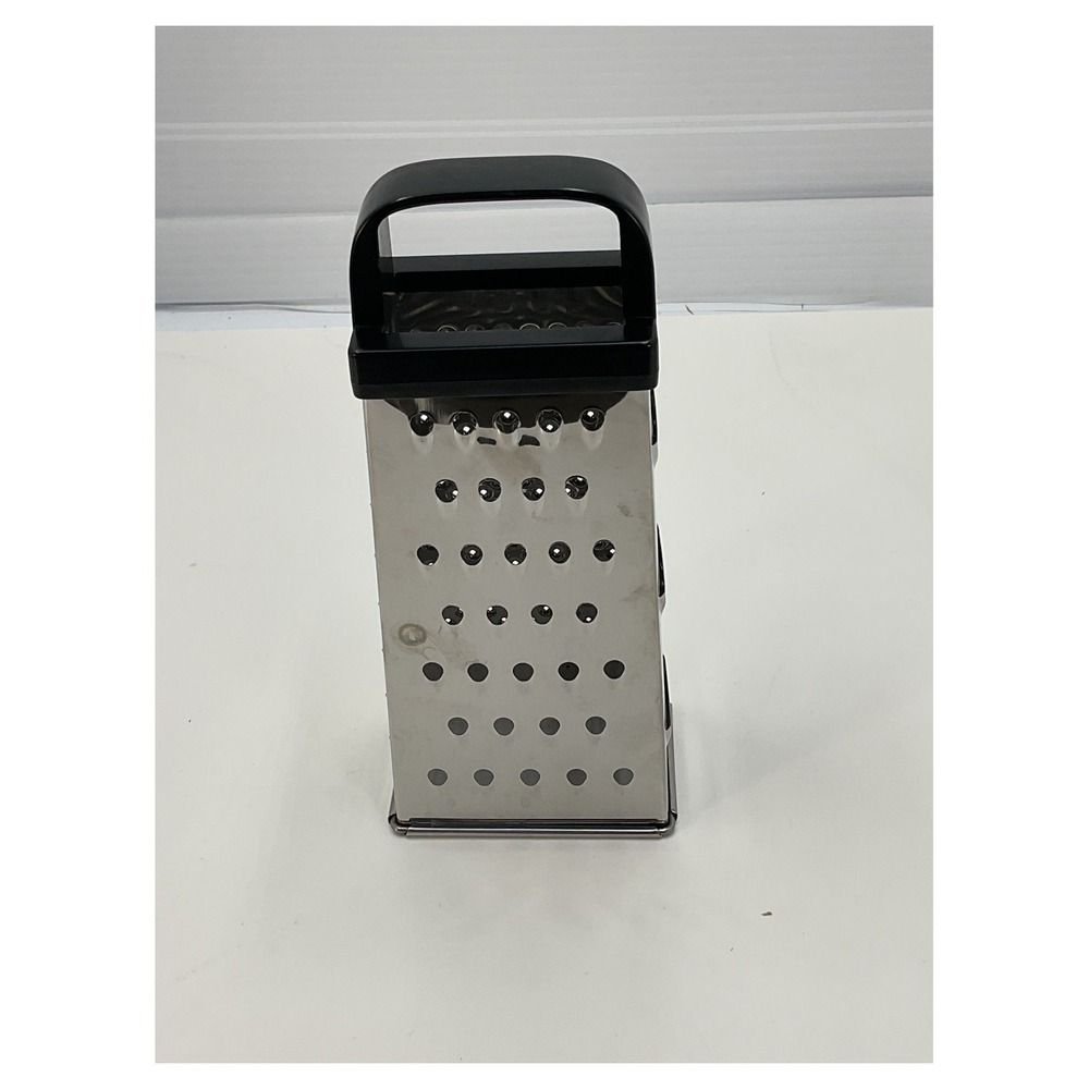 Chefmate‎ 4-Sided Stainless Steel Box Grater Black Handle